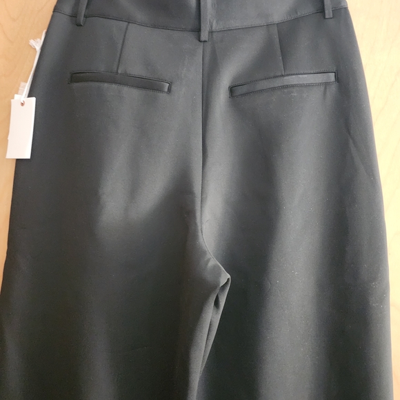 NWT Good American Black "Scuba Knit" Wide Leg Trousers Size 10/30 Style# GKB0006 - Picture 7 of 12